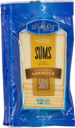 Oven Smoked Muenster Slims Cheese Slices 12 ct