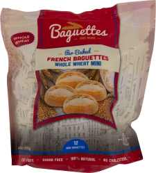 French Baguettes Mini Whole Wheat 12 Ct