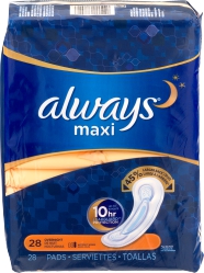 Maxi Overnight Pads 28 ct
