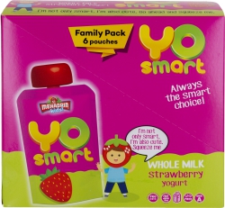 Yo Smart Whole Milk Strawberry Yogurt 6 pk