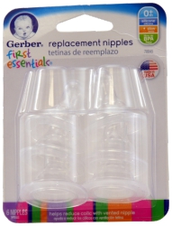Gerber Silicone Nipple 6 Pk