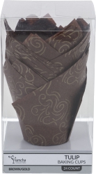 Sc Bakecups Tulip Brwn/Gold