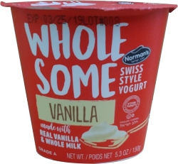 Normans Whole Some Vanilla Yogurt 53 O