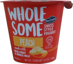 Normans Whole Some Peach Yogurt 53 oz
