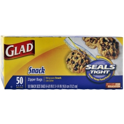 Seals Tight Zipper Snack Bag 50 ct