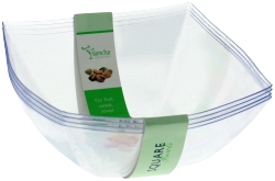 Sq Salad Bwl Clear 16 oz 4Ct