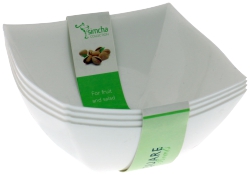 Sq Salad Bwl Clear 8 oz 4Ct