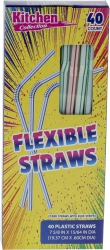 Kc Straws Flexible 40 Ct