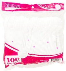 Kc Ctlry Wht S.Spoon 100Ct