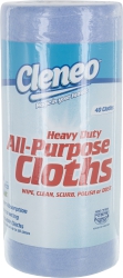 Cleneo A/P Cloths Blue 40Ct