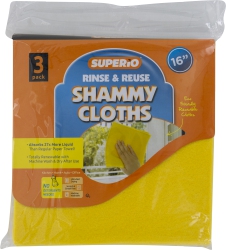 Superio Shammy Cloths 3Pk