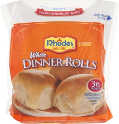 White Dinner Rolls 36 ct