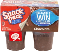 Hunts Snack Pack Choc 4 Pk