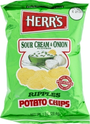 Herrs Cream/Onio Chips 1 oz.