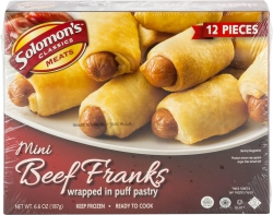 Solomon Mini Beef Franks 12P