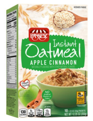 Apple Cinnamon Flavored Instant Oatmeal