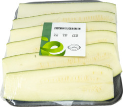 Green Zucchini Squash Sliced Long