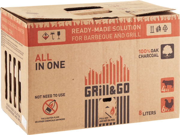 פחם עץ אלון בקופסא 2