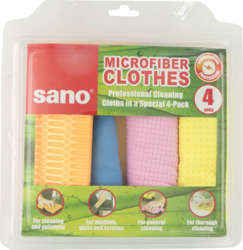 Sano Microfiber Cloths 4Pk