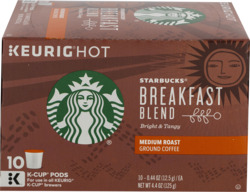 Starbucks Medium Roast Ground Coffee K-cup Pods 10 ct