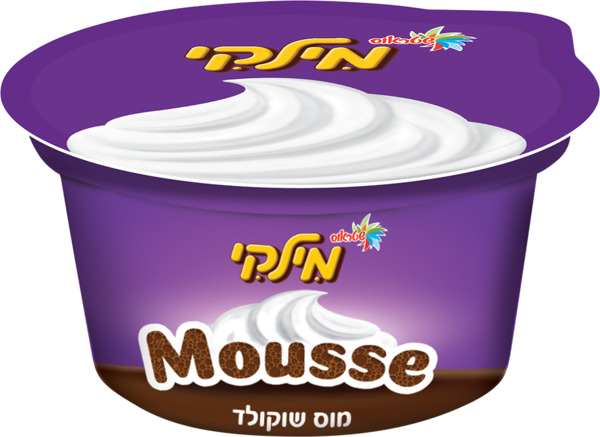 מעדן מילקי מוס שוקולד עם קצפת