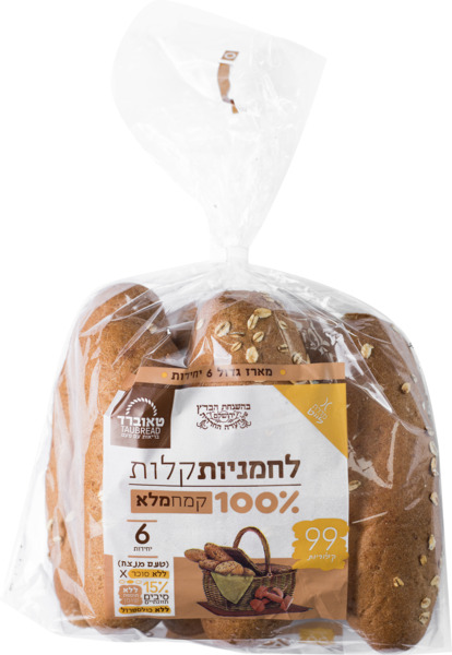 לחמניות קלות 100% קמח מלא 6 יח'