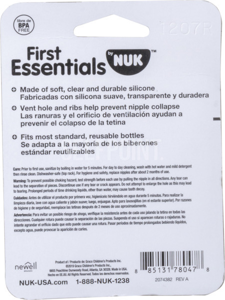 Gerber Silicone Nipple 6 Pk 2