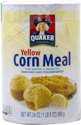 Quaker® Yellow Enriched And Degerminated Corn Meal 24 Oz. Canister