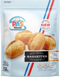 Mini French Baguettes Par Baked Rolls 12 ct