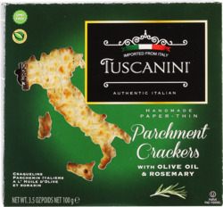 Olive Oil & Rosemary Parchment Crackers