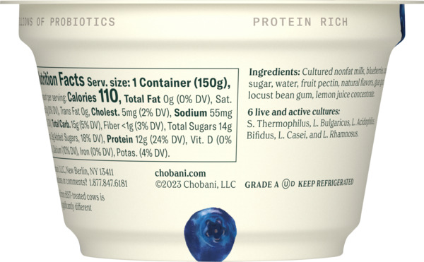 Chobani Ygrt Blueberry 5.3Z 4