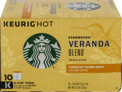 Starbucks Blend Blonde Roast Ground Coffee K-cup Pods 10 ct