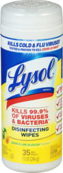 Lysol Wipes Lemon 35Ct