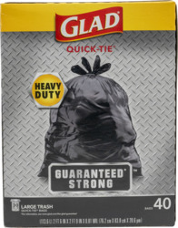 Glad Trash Bag 40 Ct.