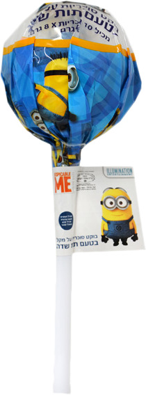 בוקט 10 סוכריות על מקל מיניונים 64 גר