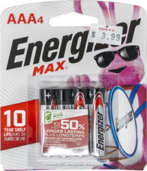 Max + Powerseal Batteries Aaa 4 ct