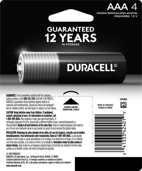 AAA Coppertop Alkaline Batteries 4 ct 2