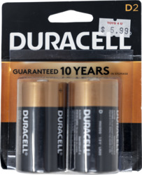 D Duracell Batteries Coppertop 2 ct