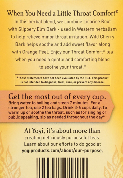 Yogi Tea Throat Comfort 16Ct 2