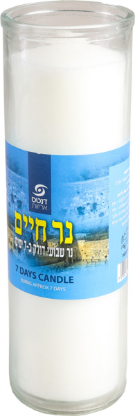 נר שבועי בכוס זכוכית