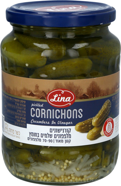 קורנישונים בחומץ 690גרם לינה