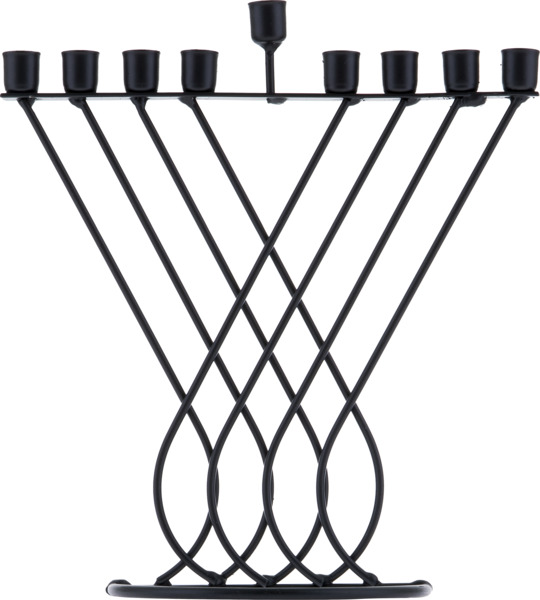 חנוכיית ברזל שחורה