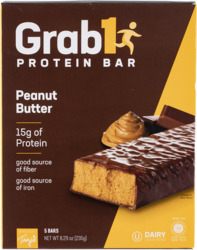 Grab1 Bars, Peanut Butter 5P