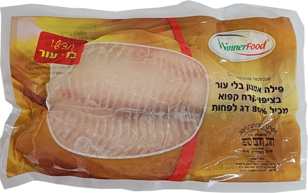 פילה אמנון קפוא ללא עור בציפוי קרח