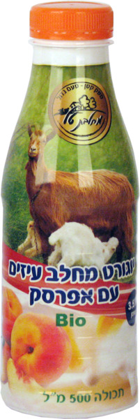 מחלבת טל יוגורט עיזים בטעם אפרסק 500מל