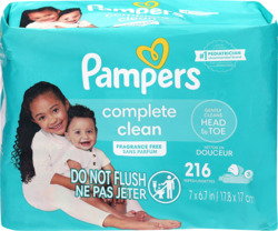 Pampers Wipes Unsceneted 216