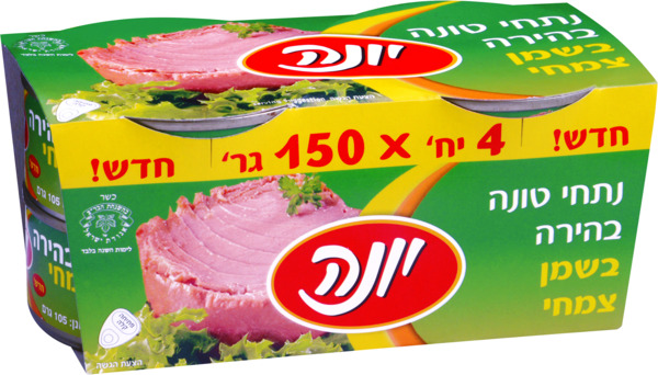 נתחי טונה בהירה בשמן צמחי 4 יח'