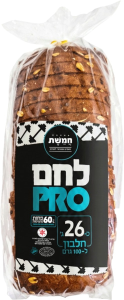 לחם פרו 26 גרם חלבון חמשת 400 גרם
