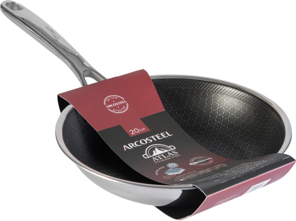מחבת 20 ס"מ אטלס נירוסטה ARCOSTEEL