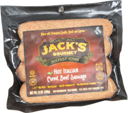 Hot Italian Cured Beef Sausage
